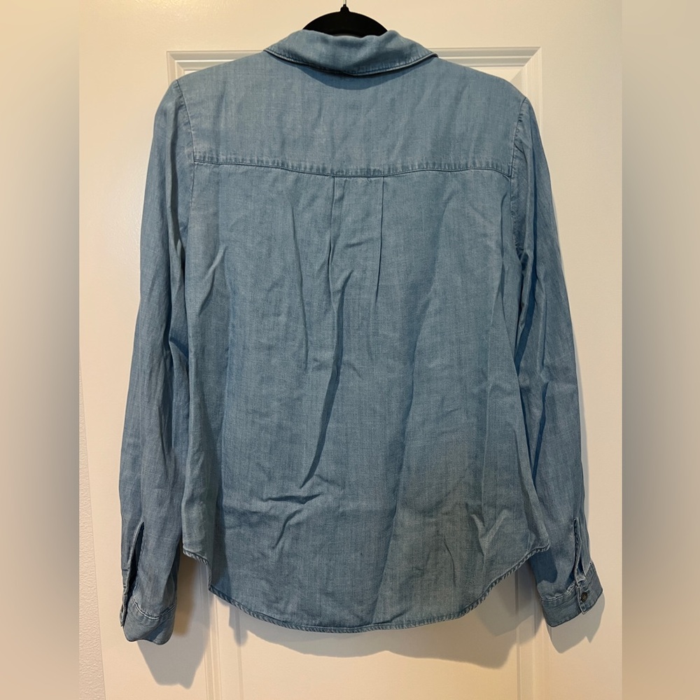 Light Blue/Jean Chambray Button Up Shirt - Picture 5 of 5